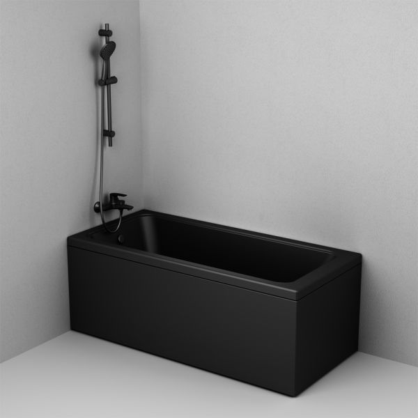 Акриловая ванна Am.Pm Gem W90A-150-070B-A 150x70см чёрный матовый