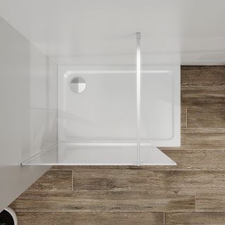 Душевая перегородка Azario Walk-in AZ-271-100-MGR-CGP 100 см профиль графит матовый стекло с узором