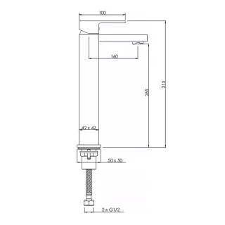 Смеситель для раковины Comforty FC045B-CKBT белый Смеситель для раковины Comforty FC045B-CKBT белый
