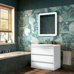 Напольная тумба под раковину Art&Max Family 90см белый глянцевый FAMILY-900-3C-PIA-BL