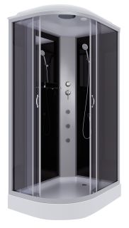 Душевая кабина Niagara NG-3512-14RG с гидромассажем 120x80см серебро/тонированное