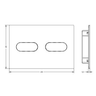 Клавиша смыва ArtCeram INOX 711.000.BM черный Клавиша смыва ArtCeram INOX 711.000.BM черный