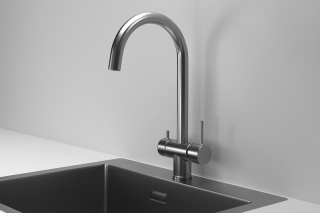 Смеситель для кухни Granula Kitchen Space 7104, СТАЛЬ САТИН Смеситель для кухни Granula Kitchen Space 7104, СТАЛЬ САТИН