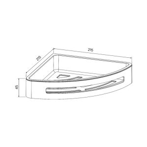 Полка IDDIS Optima Home 21,5x21,5см чёрный SHE11SBi44