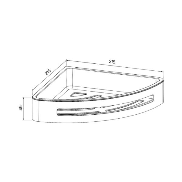 Полка IDDIS Optima Home 21,5x21,5см чёрный SHE11SBi44