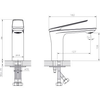 Смеситель для раковины RUSH Bering (BE5535-11) Смеситель для раковины RUSH Bering (BE5535-11)