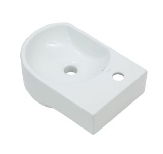 Подвесная раковина Melana 7954L-805 42см левая белый Подвесная раковина Melana 7954L-805 42см левая белый