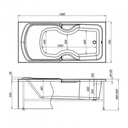 Панель фронтальная Aquanet Polo 170
