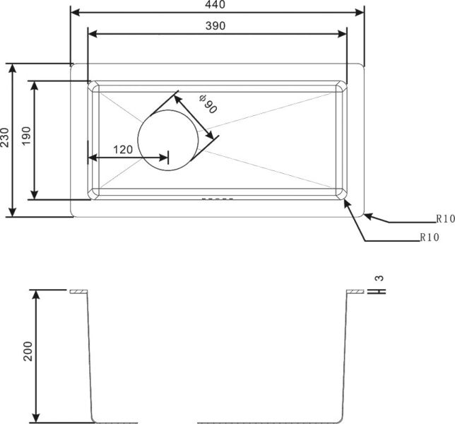 Мойка кухонная Zorg Inox RX R 2344