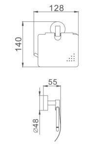 Держатель для туалетной бумаги Haiba HB1703 хром
