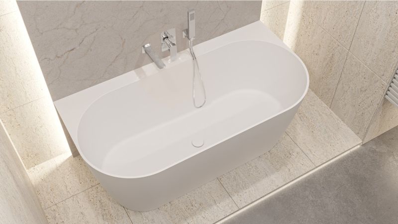 Ванна из искусственного камня Whitecross Pearl B 0215.155078.200 155x78см белый матовый