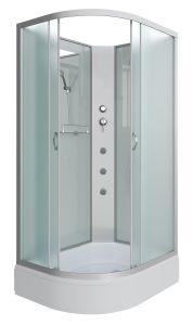 Душевая кабина Niagara NG-33194-14RBKG с гидромассажем 110x90см серебро/матовое