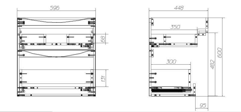 Тумба под раковину BelBagno Marino 60см Rovere Moro MARINO-H60-600-2C-SO-RW-P