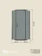 Душевой уголок Niagara Eco NG-1009-14DT 90x90 см профиль чёрный стекло тонированное