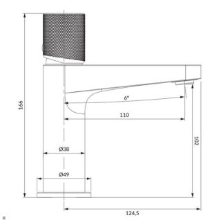 Смеситель для раковины Omnires Contour антрацит CT8010AT Смеситель для раковины Omnires Contour антрацит CT8010AT