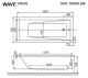 Гидромассажная ванна Whitecross Wave 0101.170070.100.SOFT.BR 170x70см Soft бронза