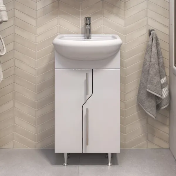 Тумба под раковину напольная Vigo Turin 223 45 см поставляется в разобранном виде белый