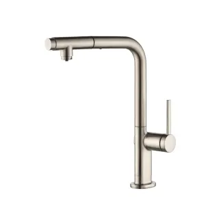 Смеситель для кухни AQUAme Cucina AQM9903BN с выдвижным изливом никель брашированный