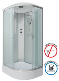 Душевая кабина Niagara NG-33984-14L 90x80см серебро/матовое