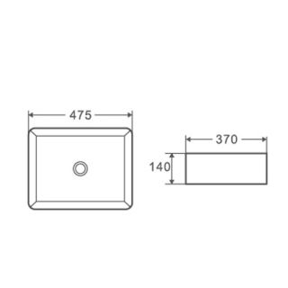Раковина накладная DK Berlin 475*370*140мм, черный (DT1430225)