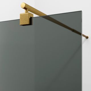 Душевая перегородка WasserKRAFT Rur 30W46BG-TG 110 см профиль золото стекло тонированное