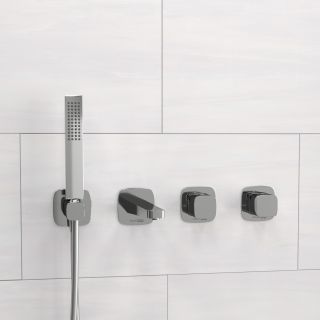 Встраиваемый комплект для ванны с лейкой и изливом WasserKRAFT Naab A8651.312.314.326.087.103 хром