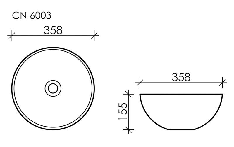 Раковина Ceramica Nova Element CN6003 36см белый матовый