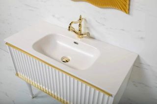 Тумба под раковину Armadi Art Vallessi Avangarde Canale 80см белый/хром 843-080-WCR Тумба под раковину Armadi Art Vallessi Avangarde Canale 80см белый/хром 843-080-WCR