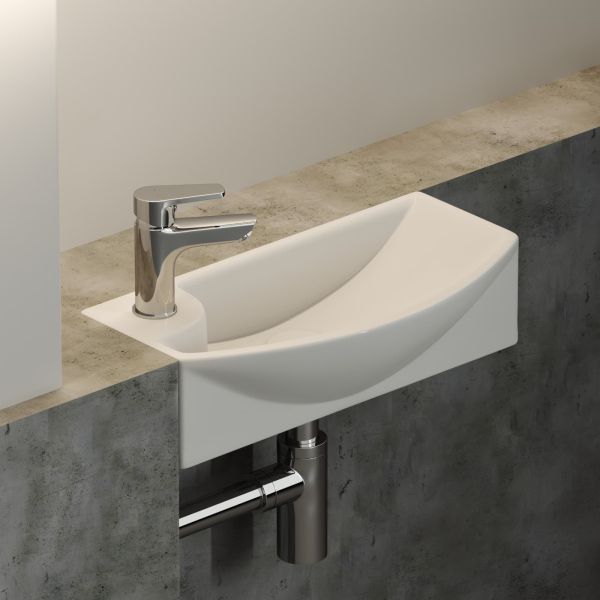 Подвесная раковина Ceramica Nova Element CN6038R 46см отверстие под смеситель слева белый