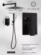 Душевой комплект Filarete Fing FL1043BL чёрный матовый