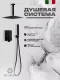 Душевой комплект Filarete Fing FL1044BL чёрный матовый