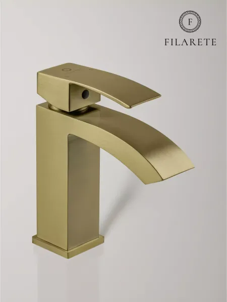 Смеситель для раковины Filarete Waterfall FL5010MG золото матовое