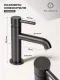 Смеситель для раковины Filarete Roun FL5020BG графит