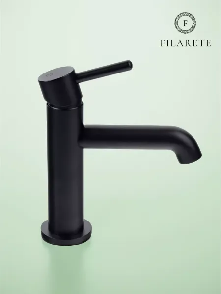 Смеситель для раковины Filarete Roun FL5020BL чёрный матовый