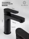 Смеситель для раковины Filarete Retta FL5030BL чёрный матовый
