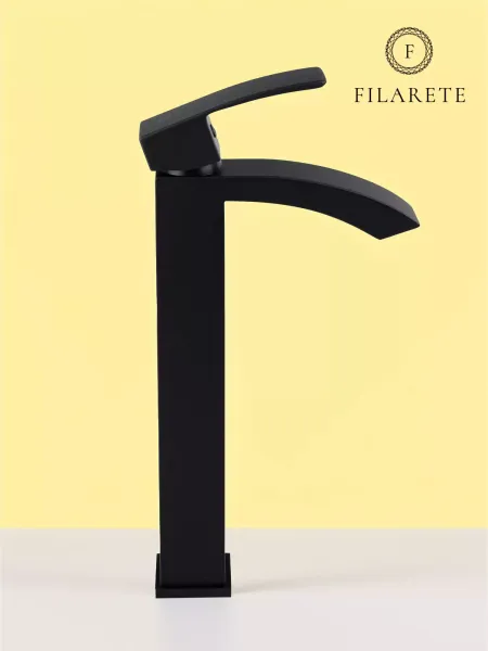 Смеситель для раковины Filarete Waterfall FL6010BL чёрный матовый