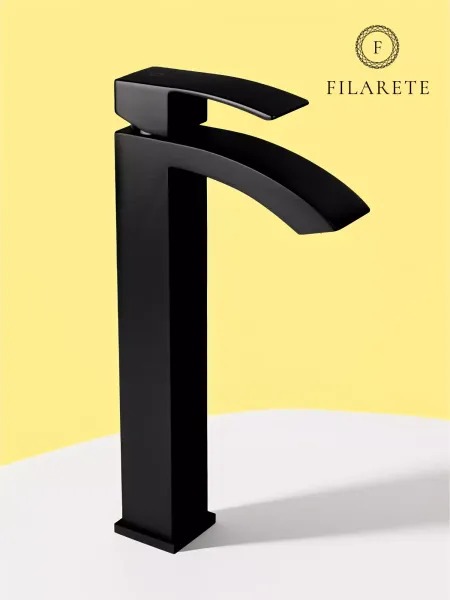 Смеситель для раковины Filarete Waterfall FL6010BL чёрный матовый