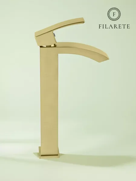 Смеситель для раковины Filarete Waterfall FL6010MG золото матовое