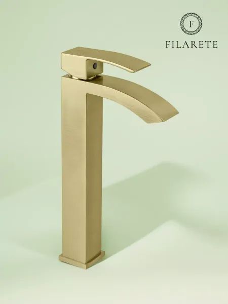 Смеситель для раковины Filarete Waterfall FL6010MG золото матовое