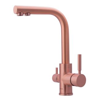 Смеситель для кухни Swedbe Selene Plus K8148K в комплекте с фильтром Аквафор Кристалл медь