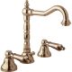 Смеситель для раковины Cezares на три отверстия с донным клапаном CEZARES FIRST-BLS2-02-M бронза