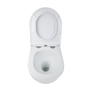 Унитаз подвесной Azario Adagio AZ-5177T-WHT безободковый торнадо белый