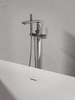 Напольный смеситель для ванны Ravak Flat FL X070440 хром