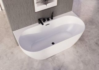 Смеситель на борт ванны Ravak Flat X070176 Black X070176 чёрный матовый