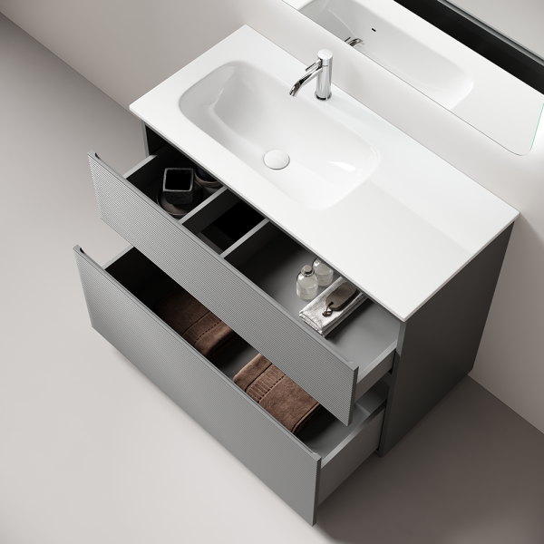Тумба напольная под раковину Sancos Folk Floor FL100FLES левая 100 см Ergraut soft