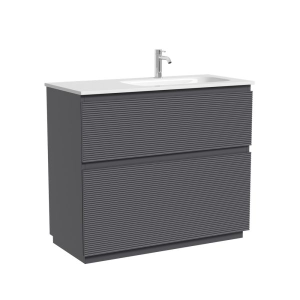 Тумба напольная под раковину Sancos Folk Floor FL100FRGS правая 100 см Grey soft