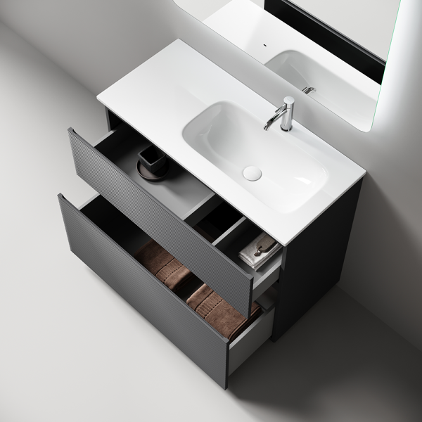 Тумба напольная под раковину Sancos Folk Floor FL100FRGS правая 100 см Grey soft