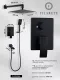 Душевой комплект Filarete Waterfall FL1010BL чёрный матовый