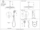Душевой комплект Filarete Roun FL1029BL чёрный матовый