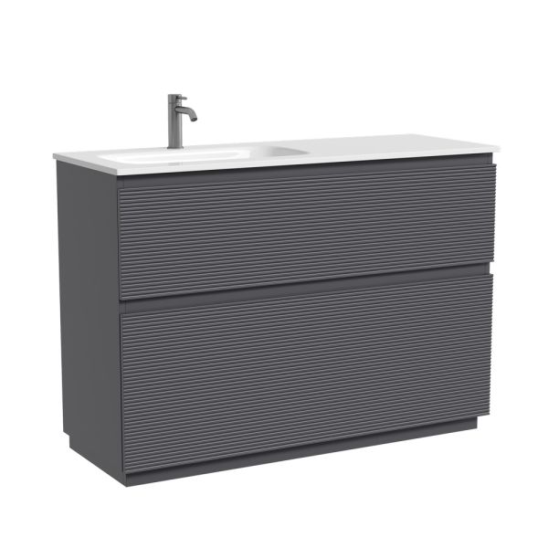 Тумба напольная под раковину Sancos Folk Floor FL120FLGS левая 120 см Grey soft
